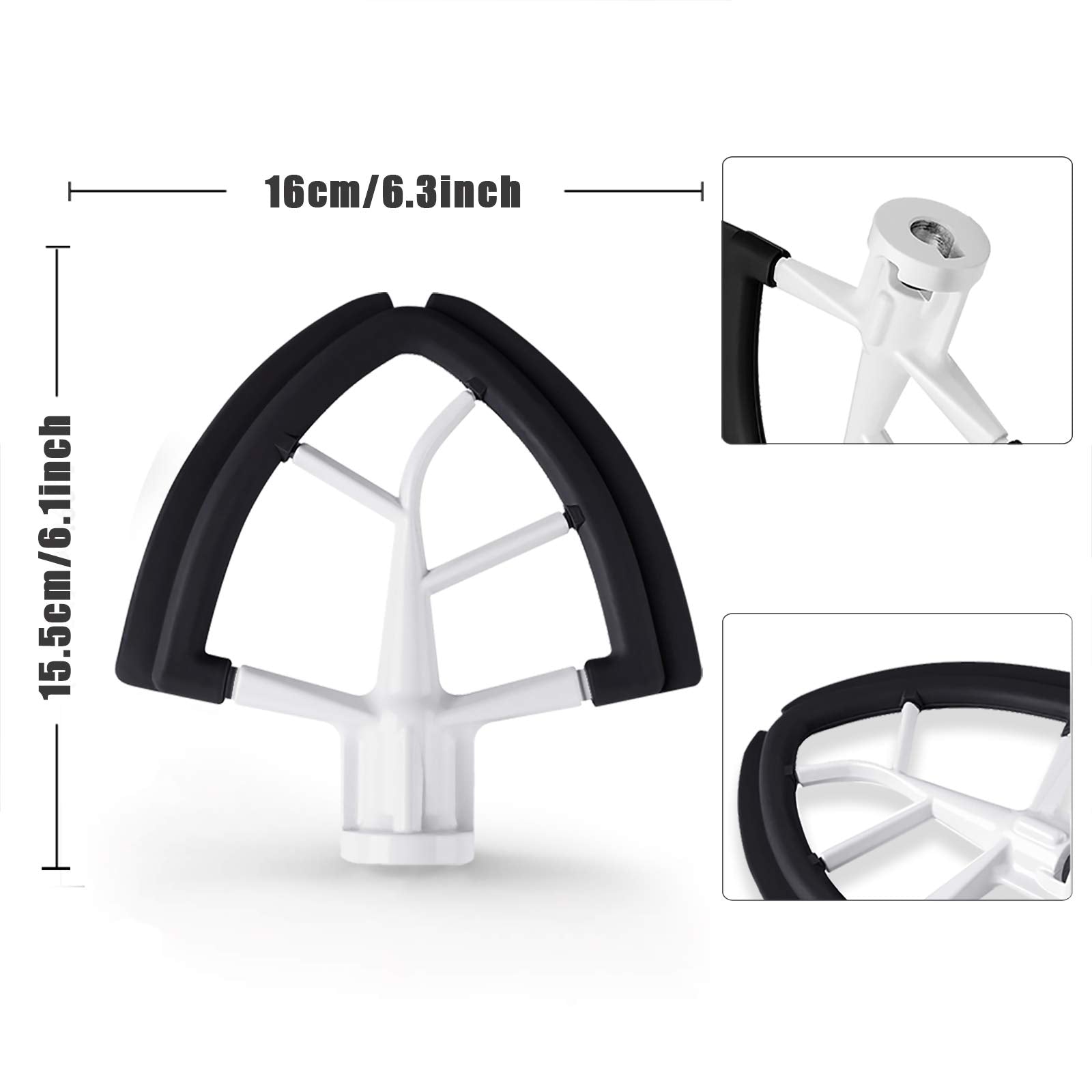 Vaxaape Flex Edge Beater de aluminio fundido con recubrimiento teflón para cocina