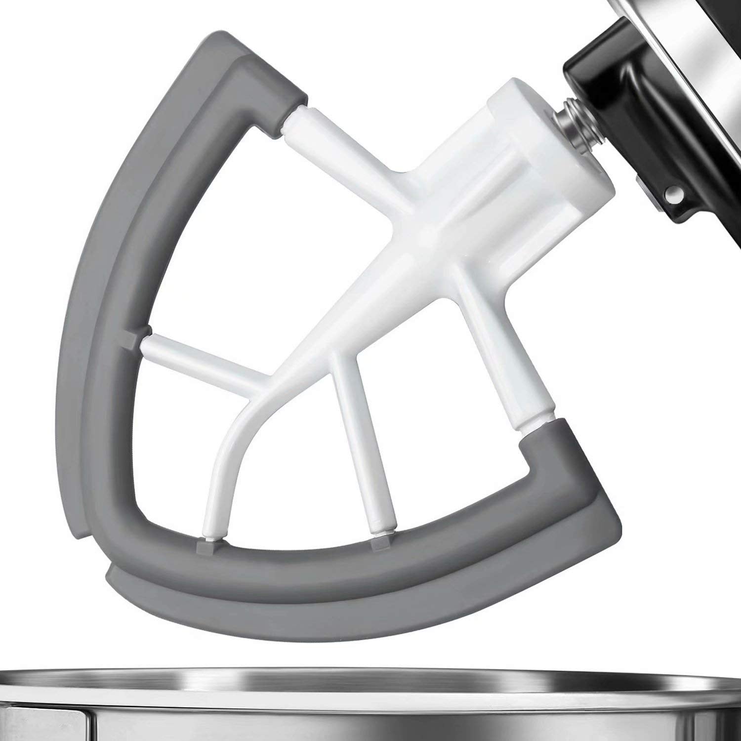 Vaxaape Flex Edge Beater con bordes de silicona para KitchenAid, mezcla consistente sin rascar el cuenco.