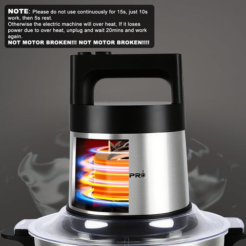 Vayepro motor de 800 W para resultados consistentes al picar carne.