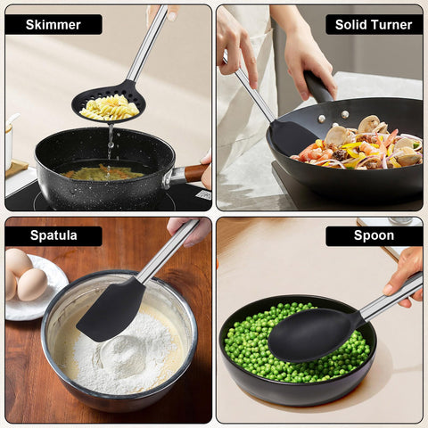 Vayvnt conjunto negro combina con cocinas modernas y prácticas