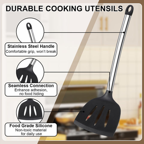 Vayvnt mangos de acero inoxidable ergonómicos ofrecen mayor control en la cocina