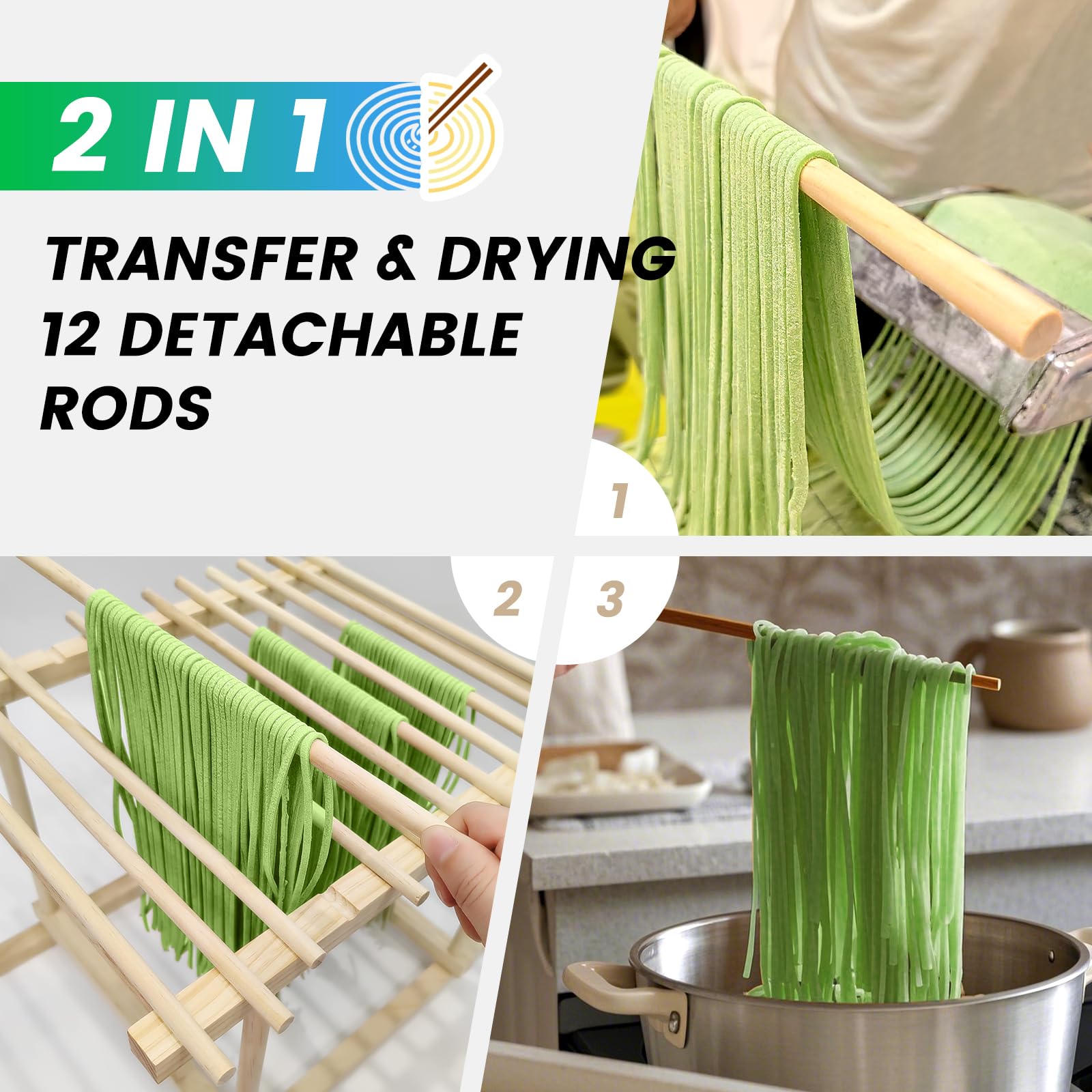 VAZINE transferencia-pasta-facil: transferencia higiénica de la pasta fresca.