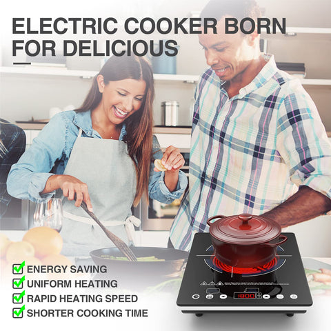 Cocina eléctrica cerámica VBGK con 9 niveles de potencia para diversos platillos