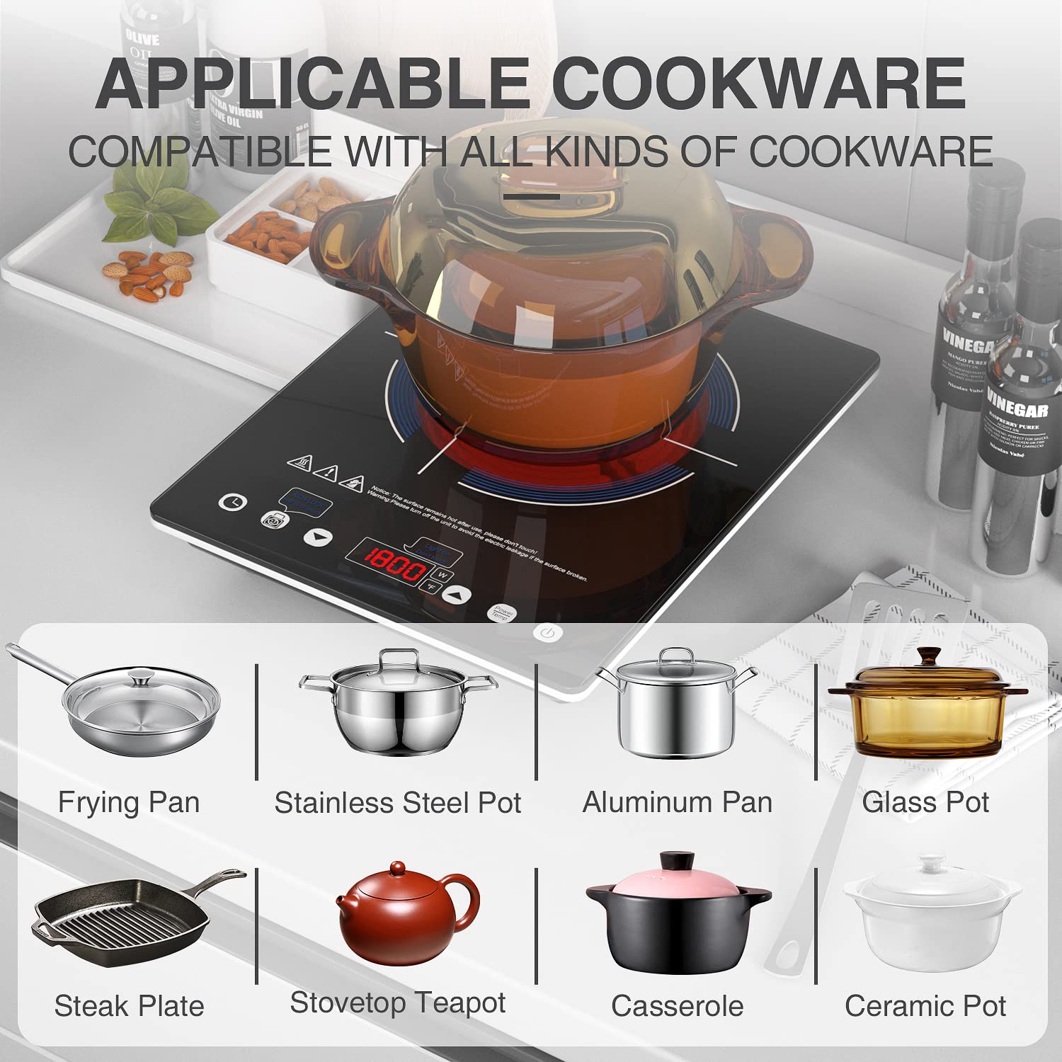 Cocina eléctrica VBGK ideal para dormitorio o casa rodante