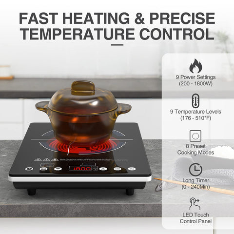 Cocina eléctrica VBGK con protección contra sobrecalentamiento para tranquilidad