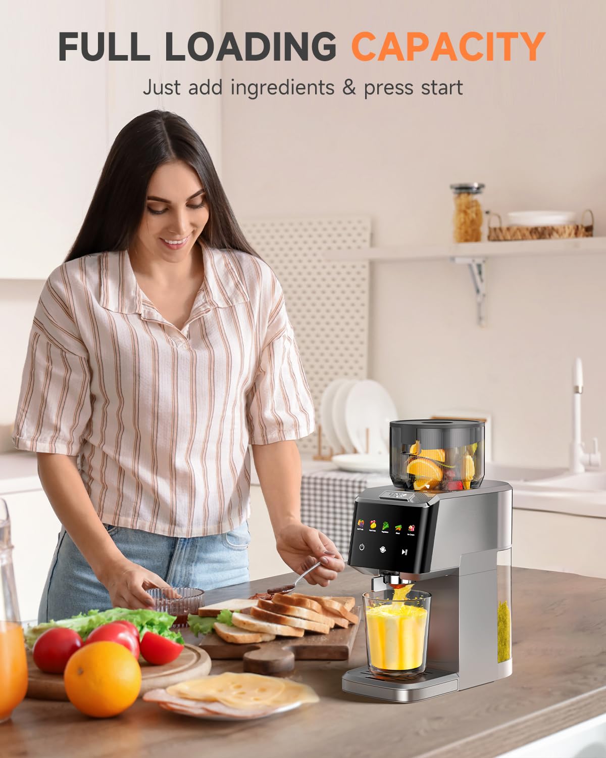 Extractor VCK con prensado lento a 55 rpm para más nutrientes.