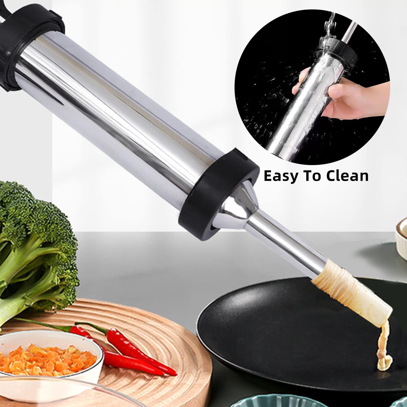 Vdsfand embutidora: uso sencillo para exprimir carne con precisión.