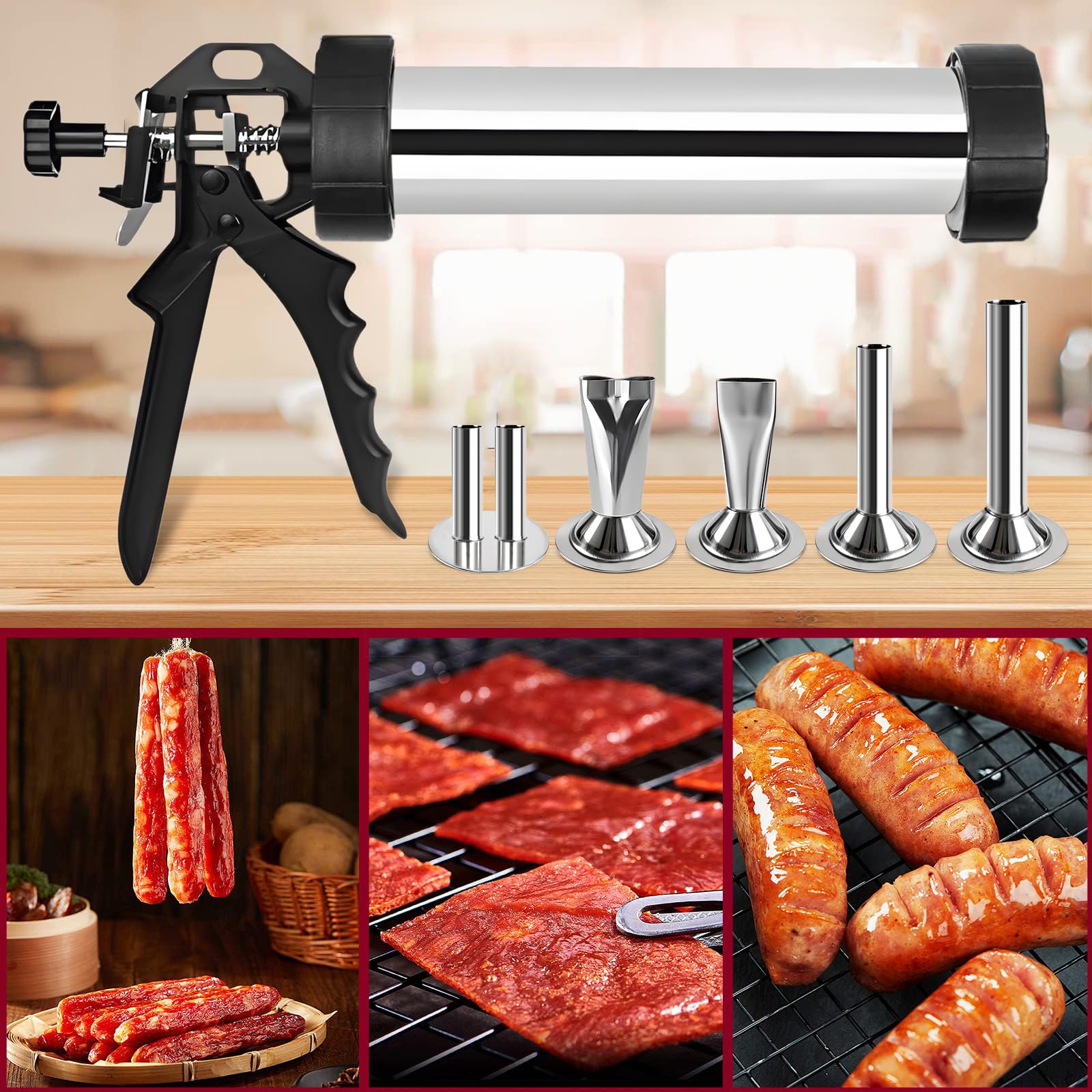 Vdsfand embutidora: kit completo para elaborar tiras de carne caseras.