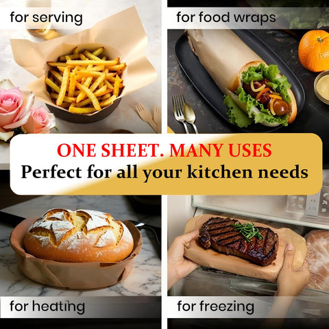 VEADOOLLY papel pergamino apto para freidora de aire y horno.