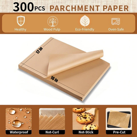 VEADOOLLY papel pergamino sin pegar facilita desmolde de galletas y pasteles.