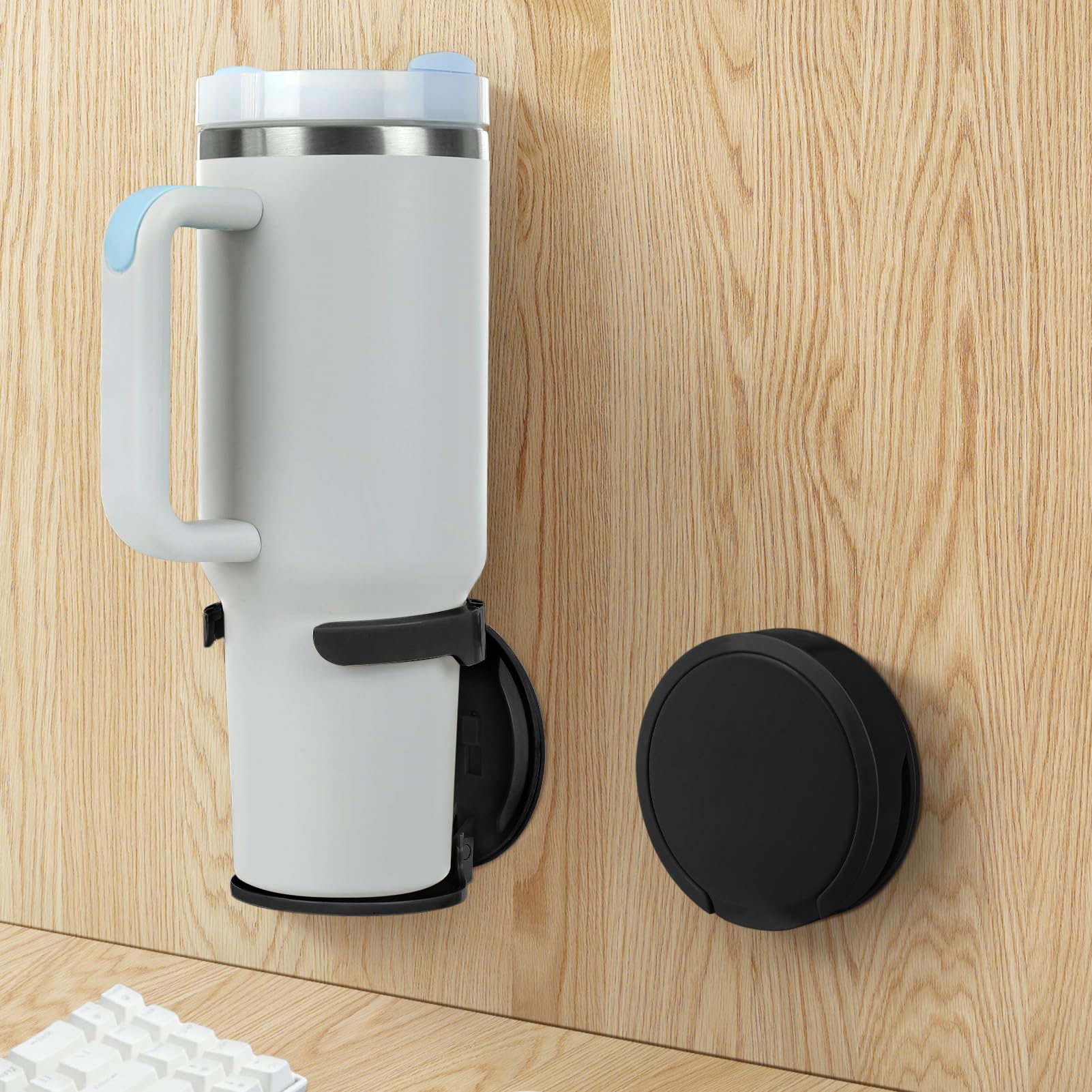 VEAQEE portabotellas de pared compacto para ahorrar espacio.