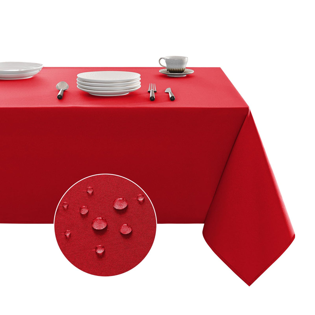 Funda de mesa Veblandy rectangular 60x84 impermeable para comer sin salpicaduras