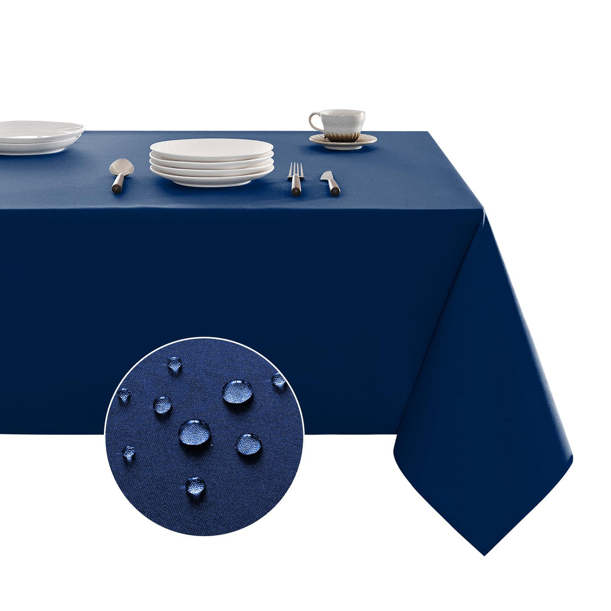 Mantel Veblandy rectangular 60x120 en azul marino para protección y estilo.