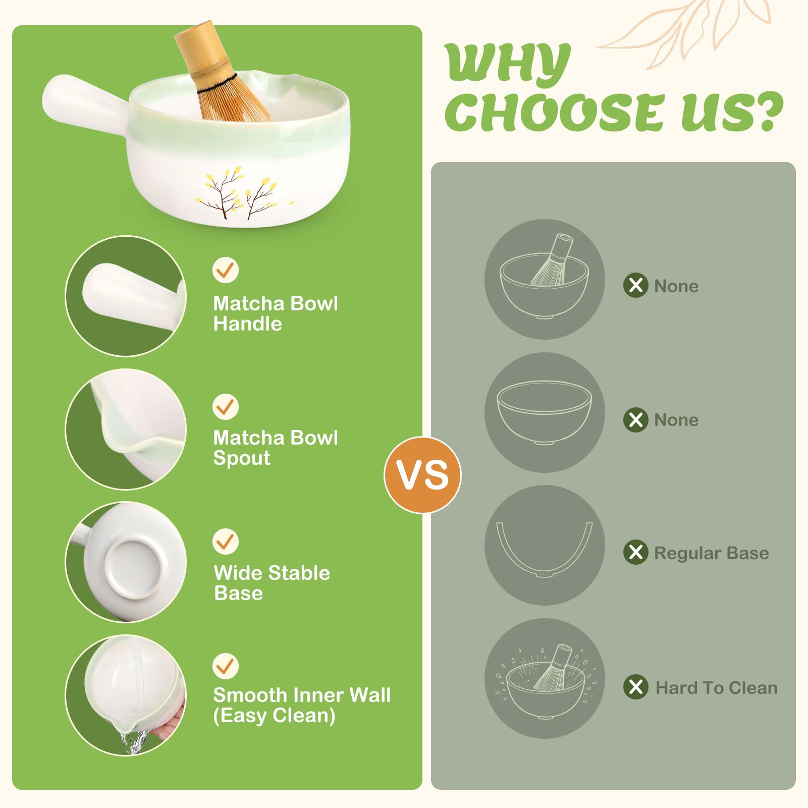 Vedalio Batidor de Matcha para espumar crema sin perder partículas.