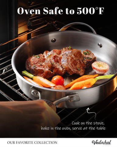 Vednhol cacerola de 1.5qt con tapa para salsas y guisos