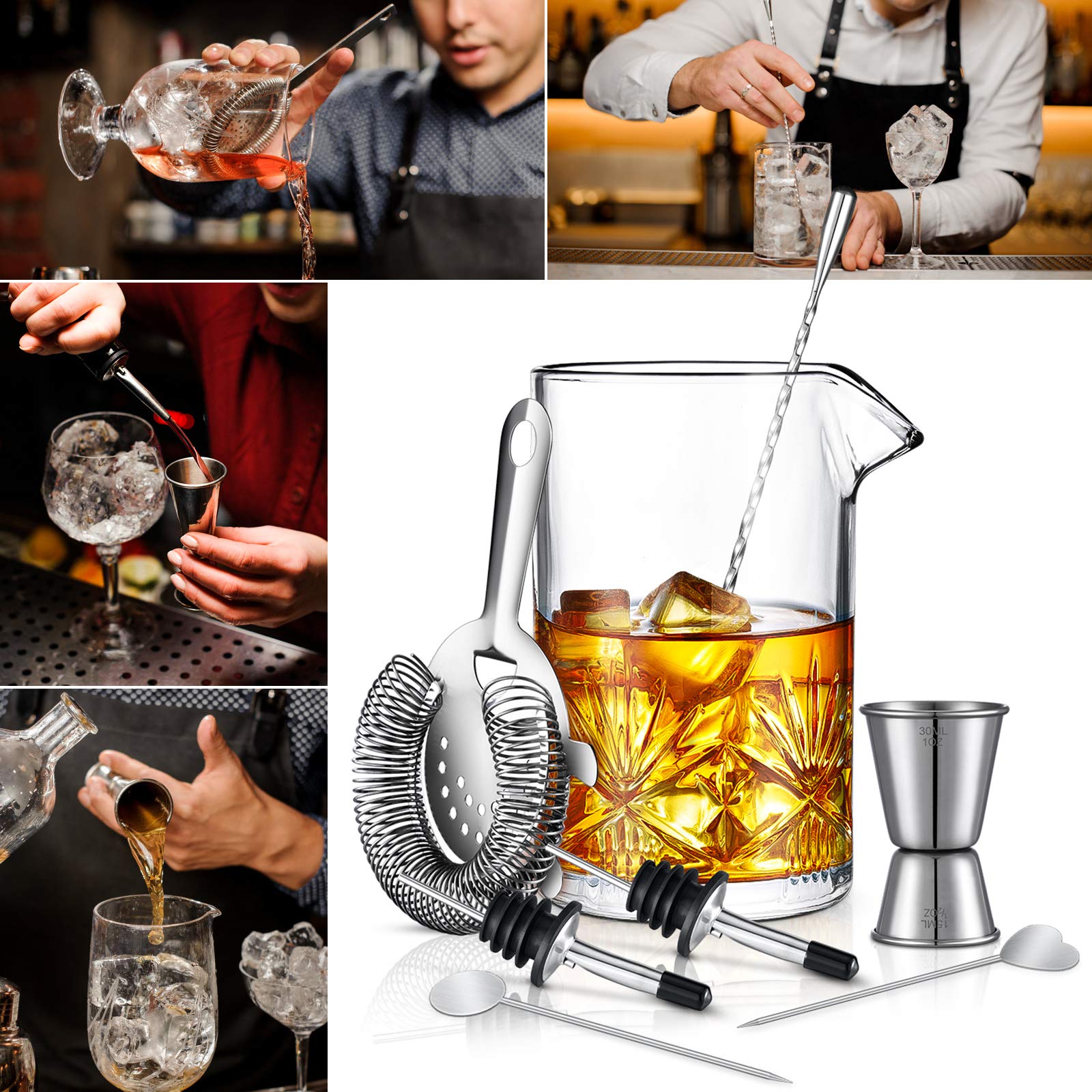 Veecom picos de cóctel dos piezas para decorar bebidas