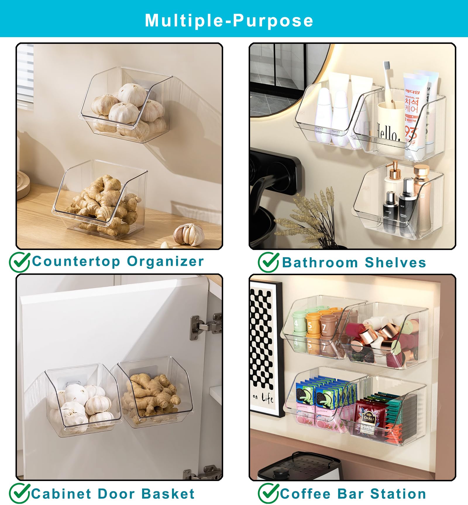 Conjunto Veefos de 3 cestas para baño y tocador
