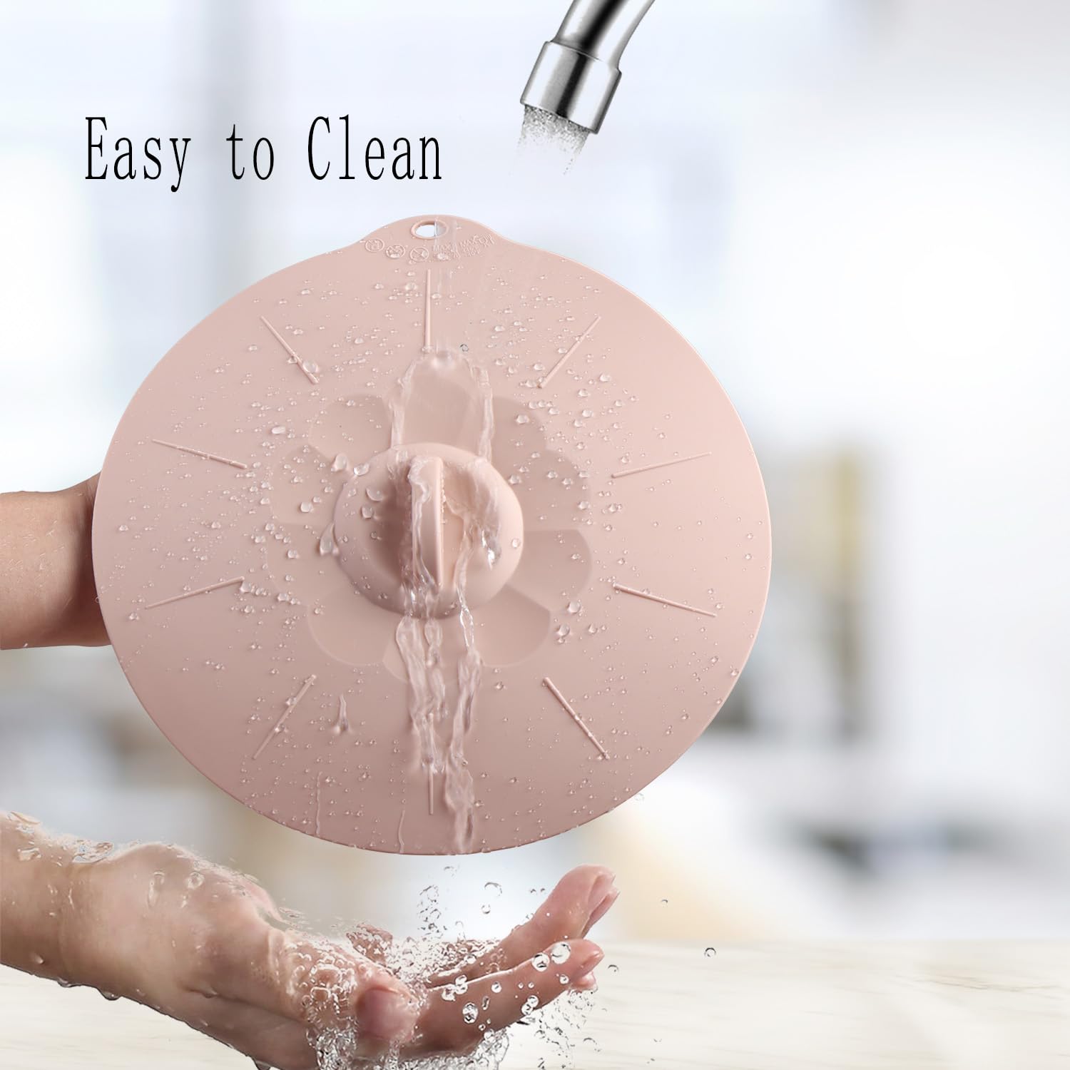 VEELAM tapa de silicona 7-8 pulgadas para uso en cocina, reutilizable y anti-derrame