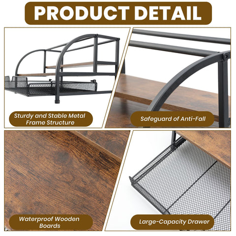 Estructura de metal y madera de Vefix, duradera y estable.