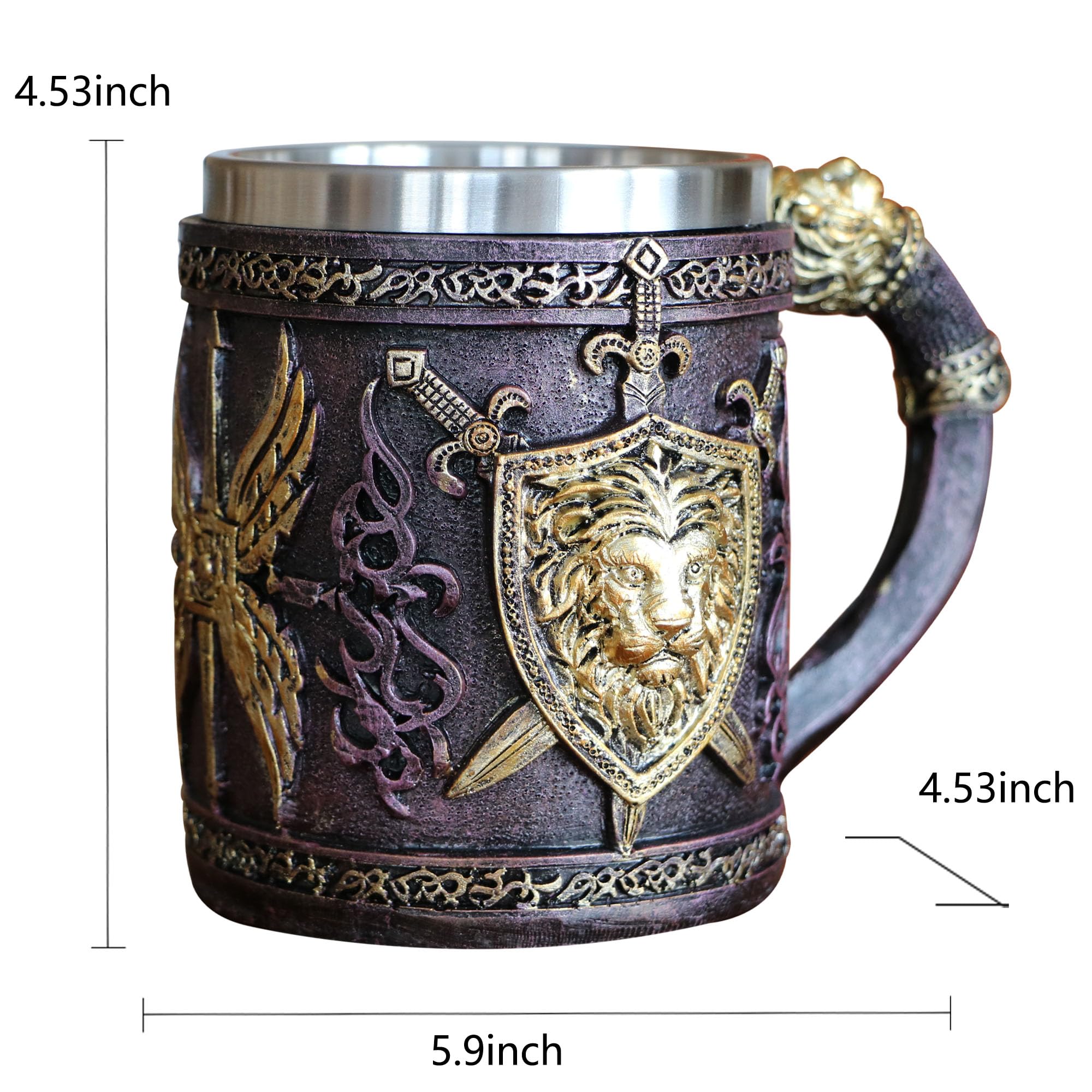 Veflauresi detalle escudo y león, embellece cualquier ambiente.