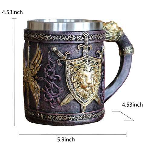 Veflauresi detalle escudo y león, embellece cualquier ambiente.