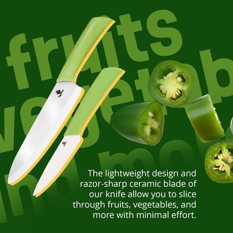 Mango ergonómico VegItPro para un agarre cómodo durante la preparación.