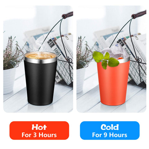 VEGOND Tumbler 12oz con acabado en polvo coloreado para llevar en viajes.