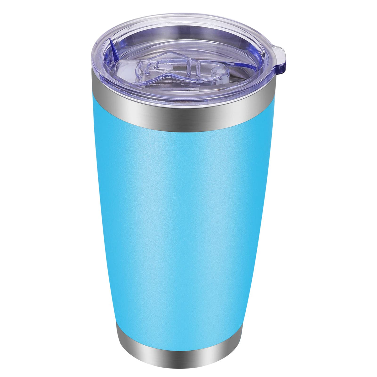 Vaso VEGOND 20 onzas con tapa y pajilla, color azul cielo, para bebidas calientes o frías.