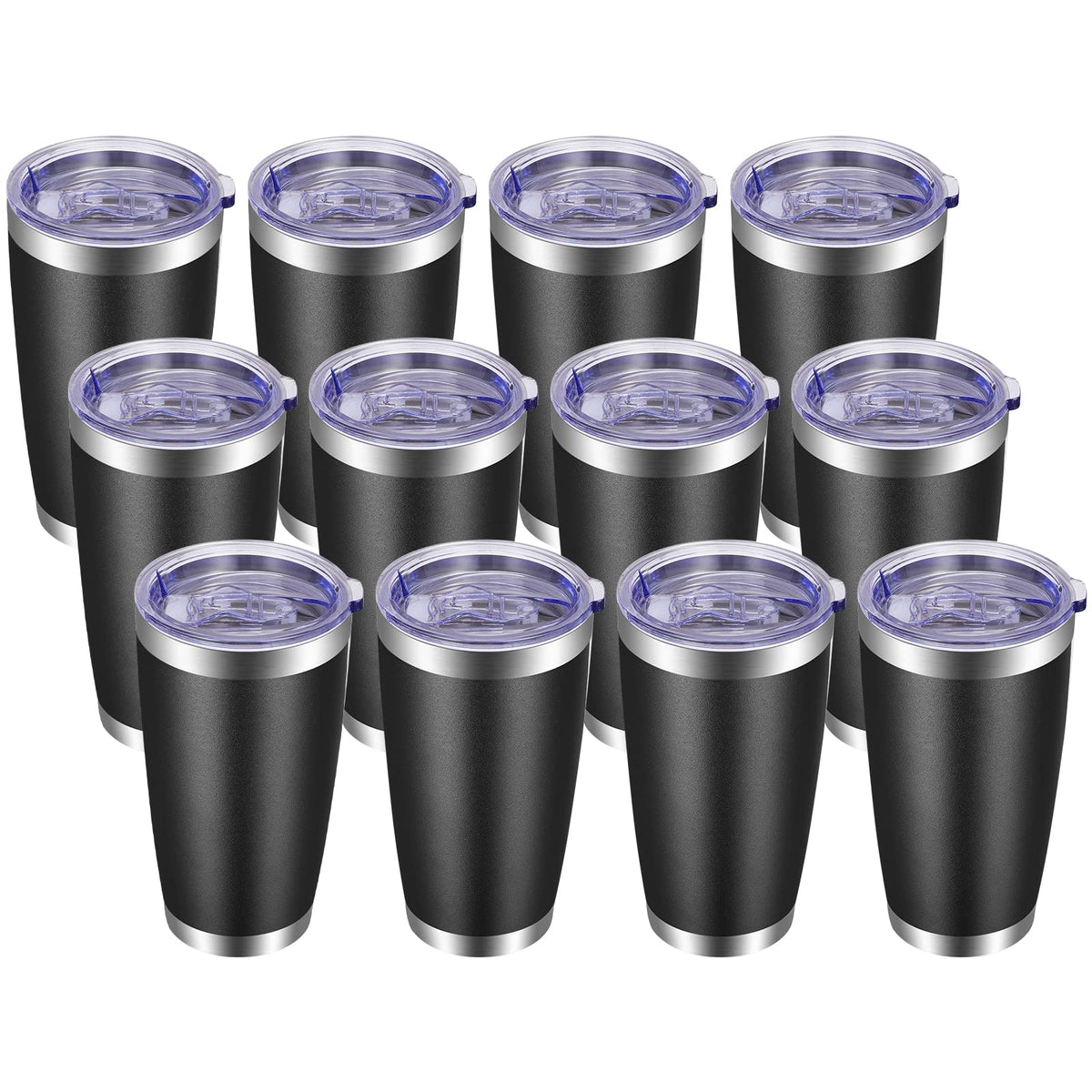 Vaso VEGOND termico de 20 onzas negro con tapa y pajilla para bebidas calientes o frías
