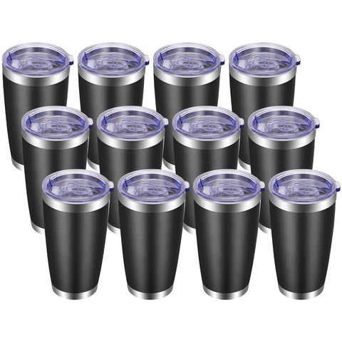 Vaso VEGOND termico de 20 onzas negro con tapa y pajilla para bebidas calientes o frías