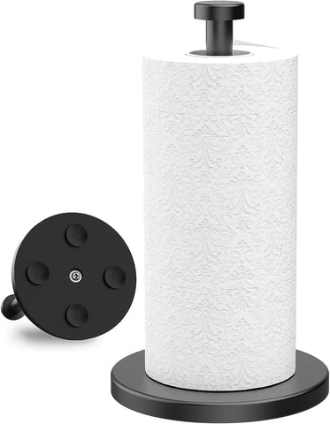VEHHE porta-papel en encimera de acero inoxidable para acceso rápido.