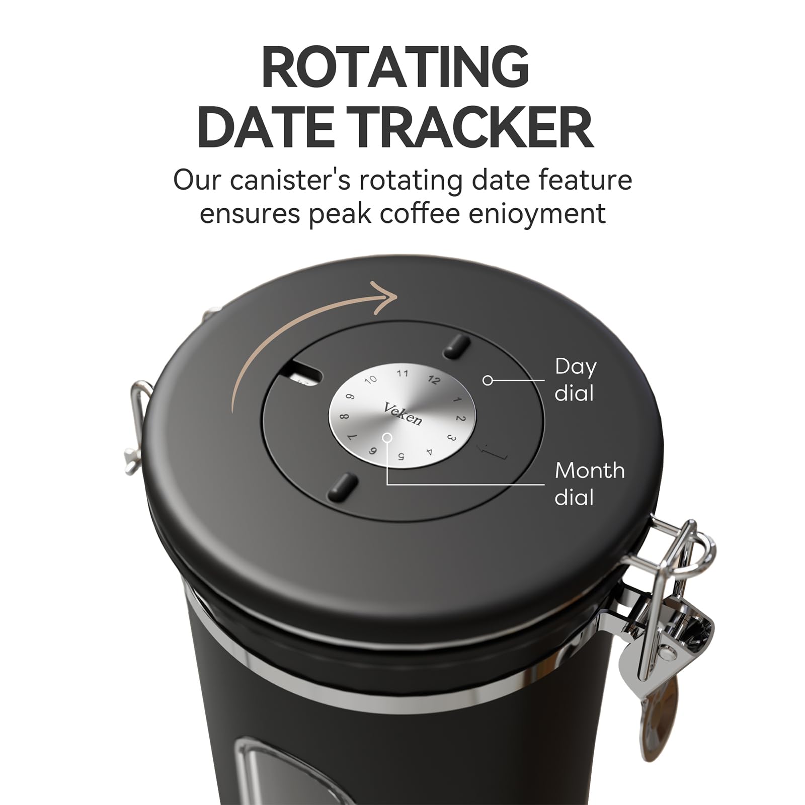 Capacidad de 22 oz para almacenar granos y café