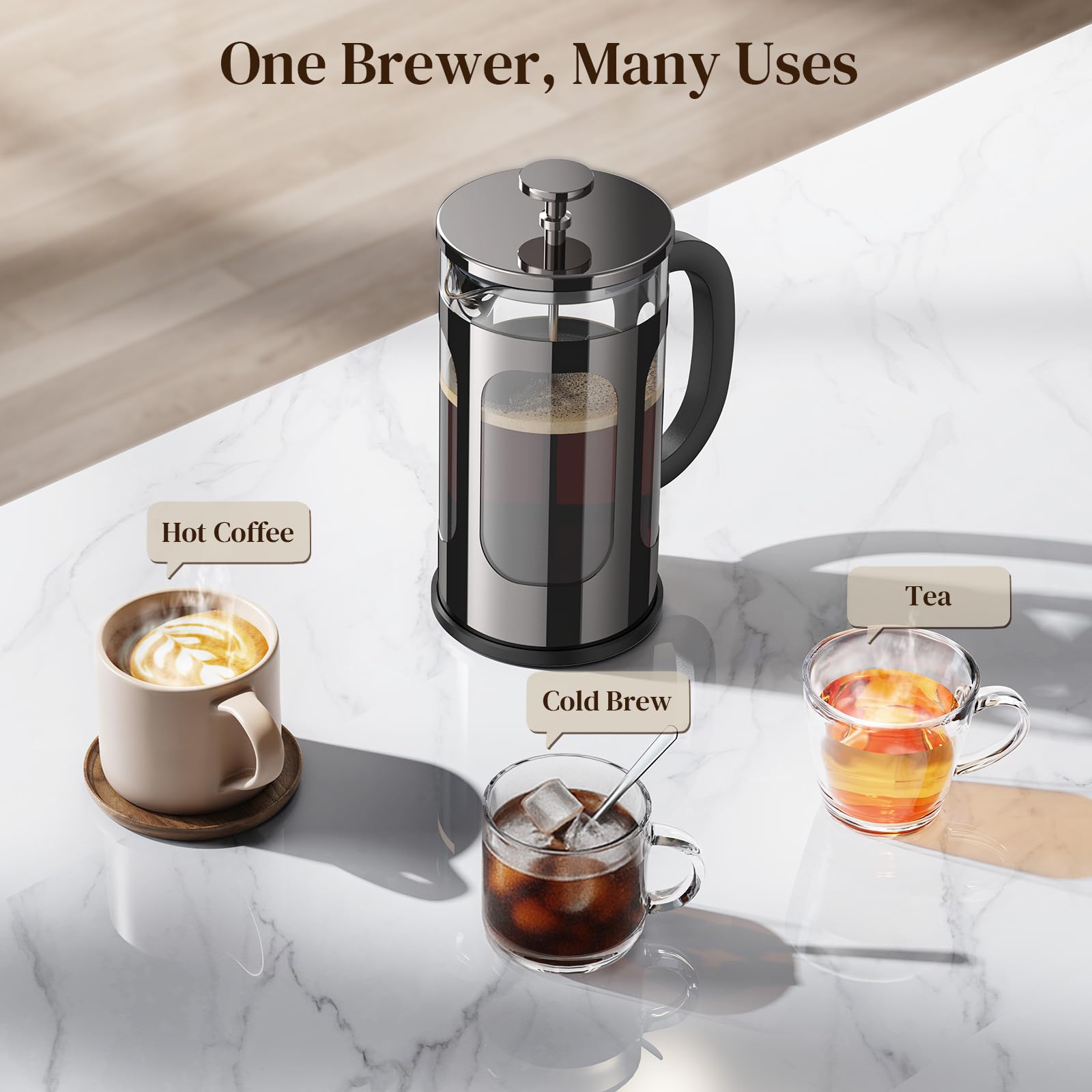 Diseño elegante y práctico de Veken, regalo ideal para amantes del café.