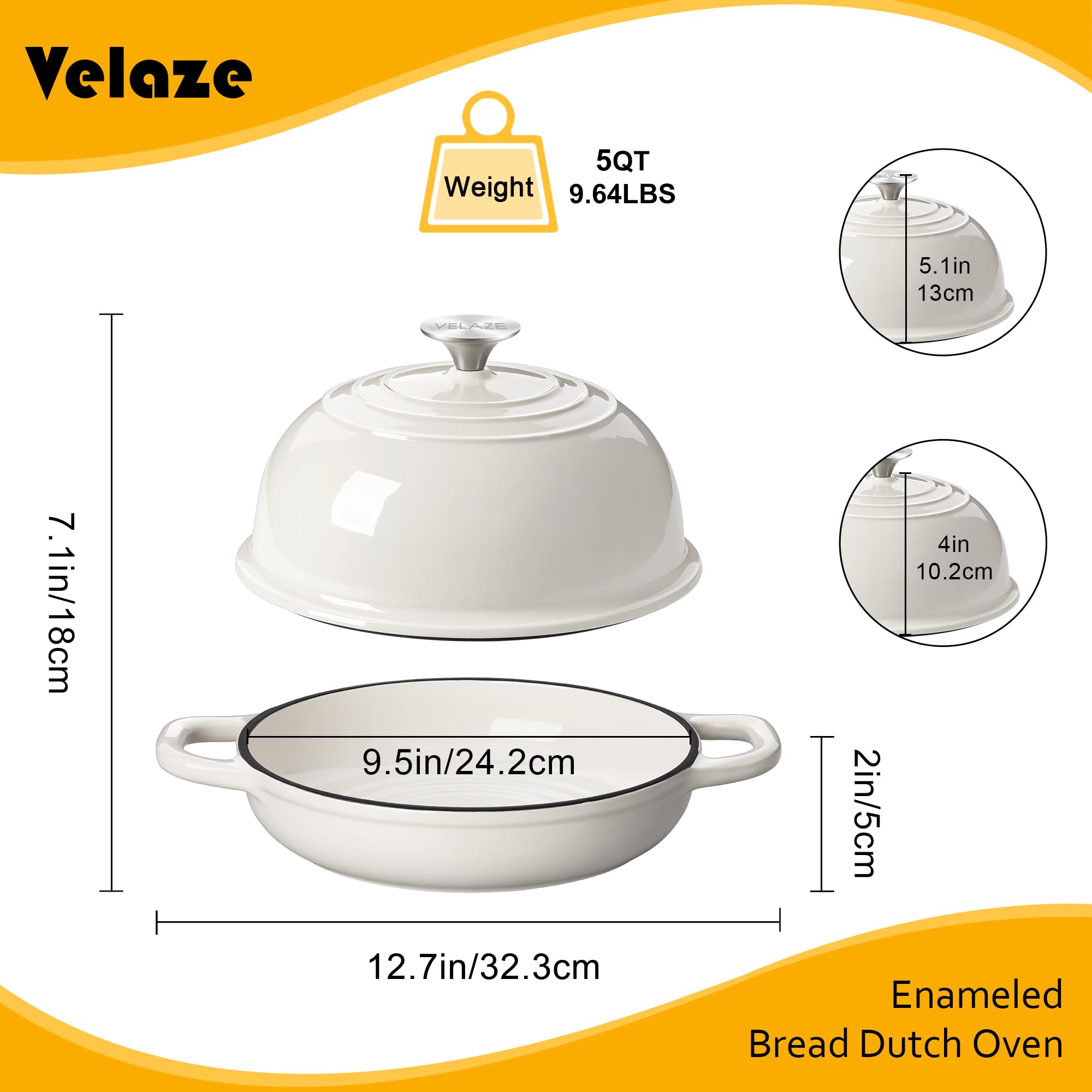 Velaze, asas ergonómicas, para un manejo cómodo y seguro.