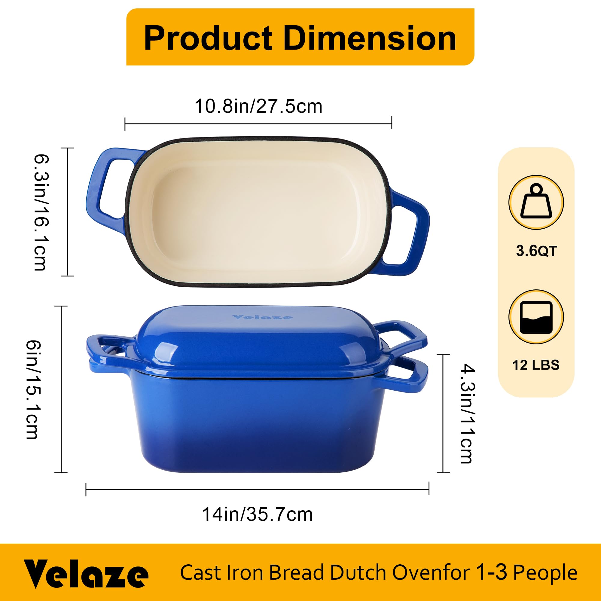Velaze horno para masa madre ovalado, ideal para pan crujiente