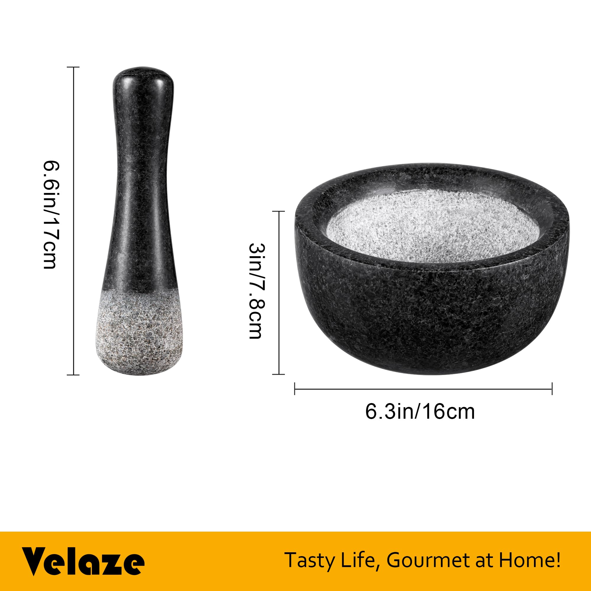 Velaze mortero granito 580 ml, fácil limpieza y mantenimiento.