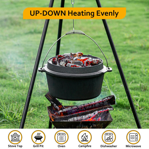 Velaze 10QT con usos versátiles para horno, estufa y campamento.