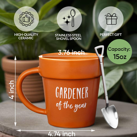 Cuchara pala incluida para remover el café en la taza Velenti Gardener