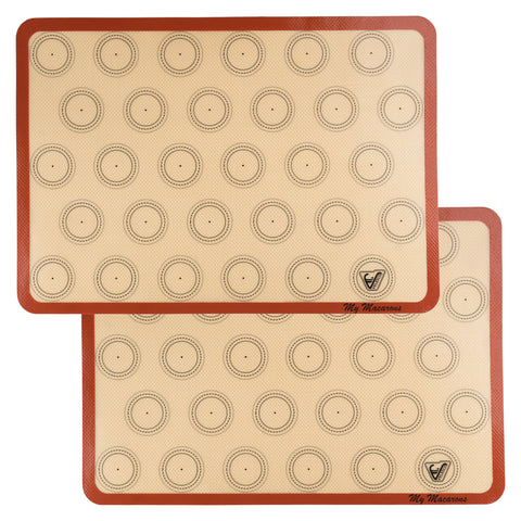 Tapetes de silicona Velesco para hornear en bandeja media; antiadherentes y reutilizables.