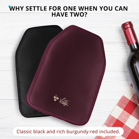 Velfli Duo enfriador vino negro dorso: diseño liso y resistente.