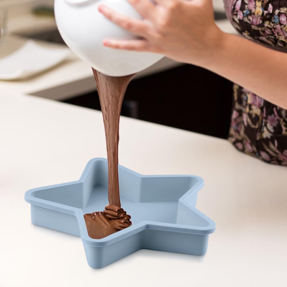Velicber desmolde fácil, diseño estrella estable para pasteles.
