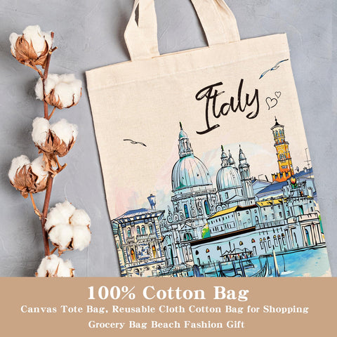 VeloKomo bolsa Italia con porcelana azul y blanca, elegante para combinar.