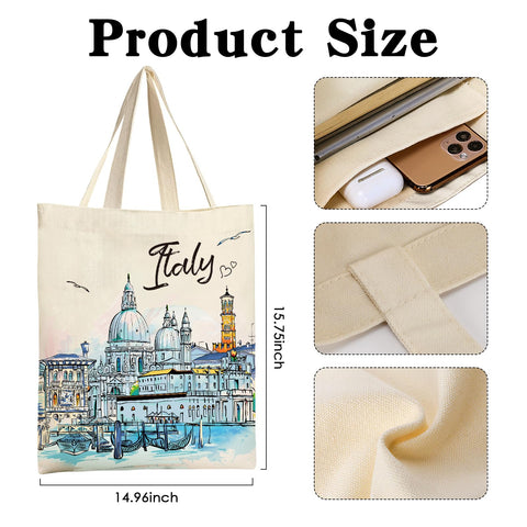 VeloKomo bolsa con vacas Highland, ideal para diario y compras.