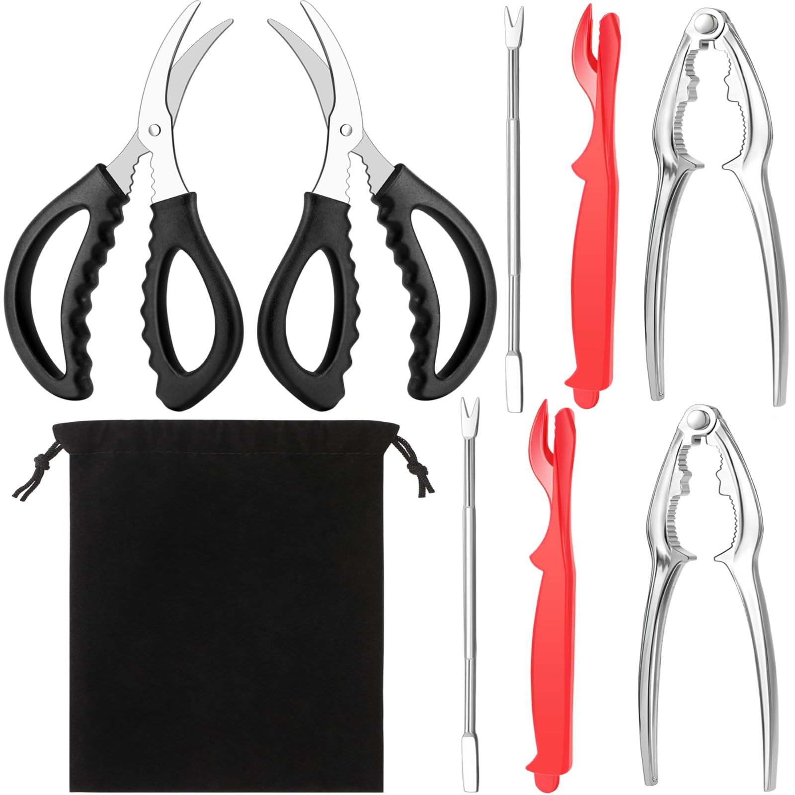 Veluft set completo de herramientas para mariscos, ideal para cangrejos y langostas