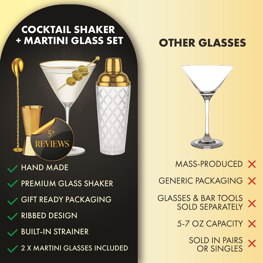 Estuche regalo de lujo para set de cocteles Vemacity