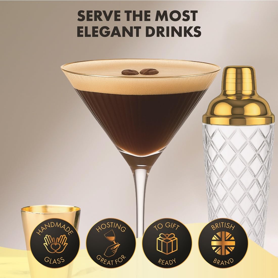 Set regalo de cocteles de lujo Vemacity en estuche elegante