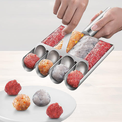 VEMJO Albóndigas 4en1 en acero inoxidable para durabilidad en la cocina.