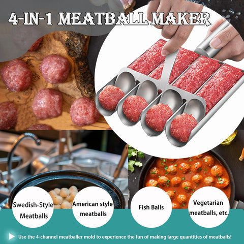 VEMJO Albóndigas 4en1 apto lavavajillas para limpieza rápida.