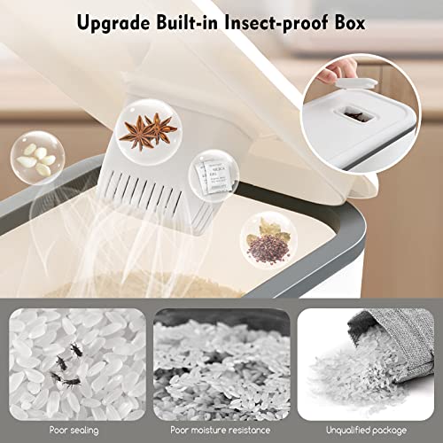 VenDotbi Dispensador con caja fresca protege alimentos de humedad y plagas.