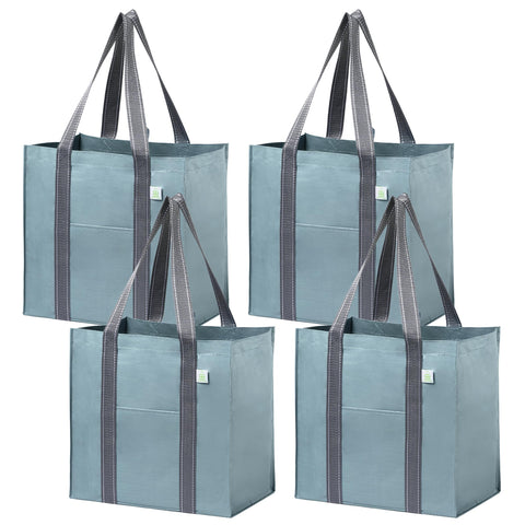 VENO 4 Pack bolsas reutilizables con bolso frontal para lista y teléfono.